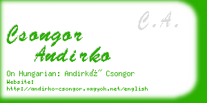 csongor andirko business card